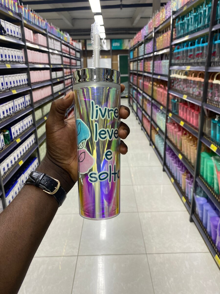 Gobelet Holographique avec Paille