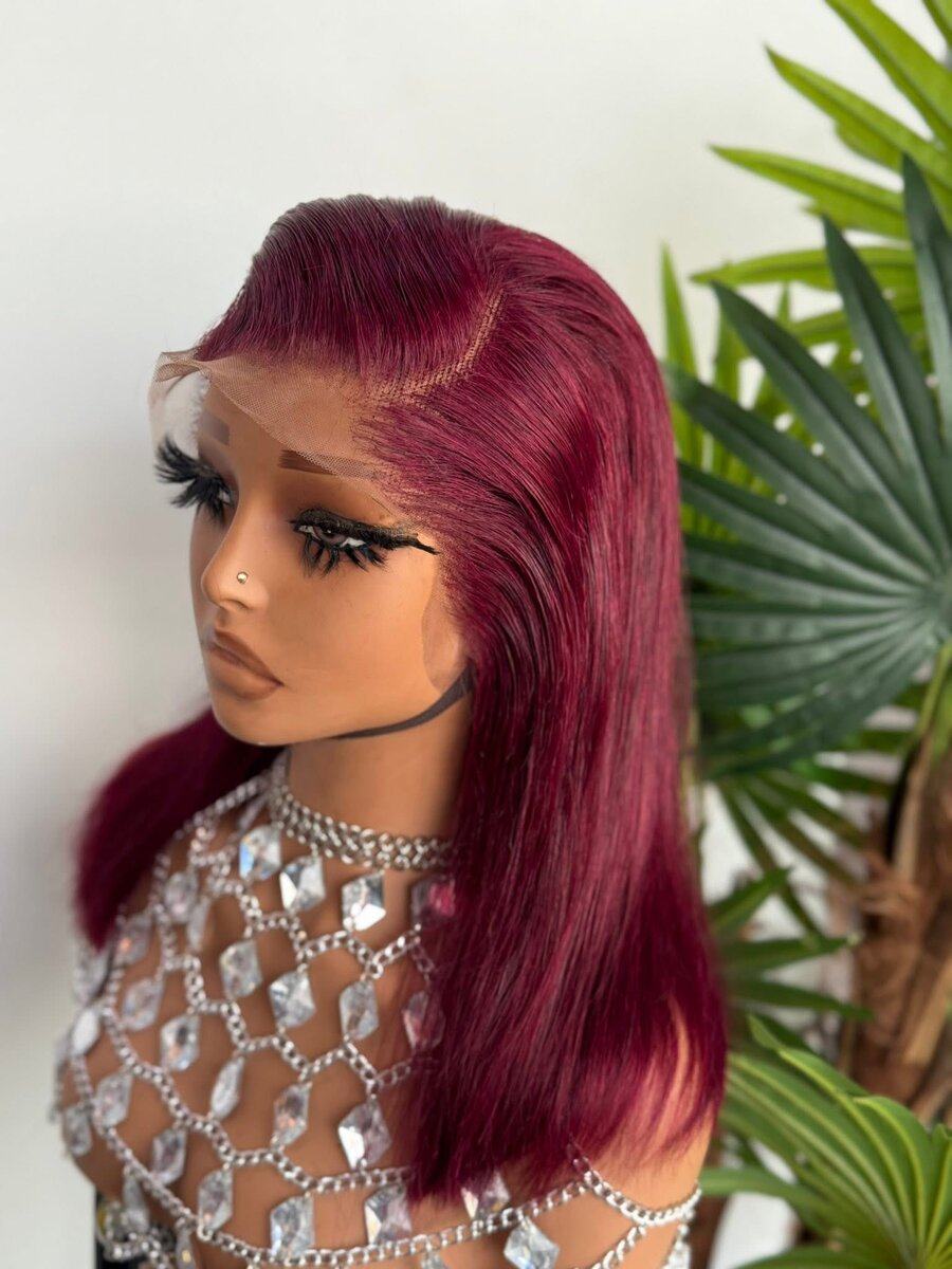 Perruque En Dentelle Bordeaux