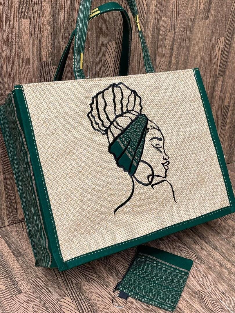 Sac cabas en toile ethnique