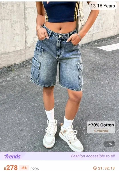 Shorts en jean cargo tendance