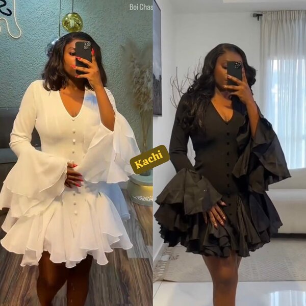 Robe élégante à volants