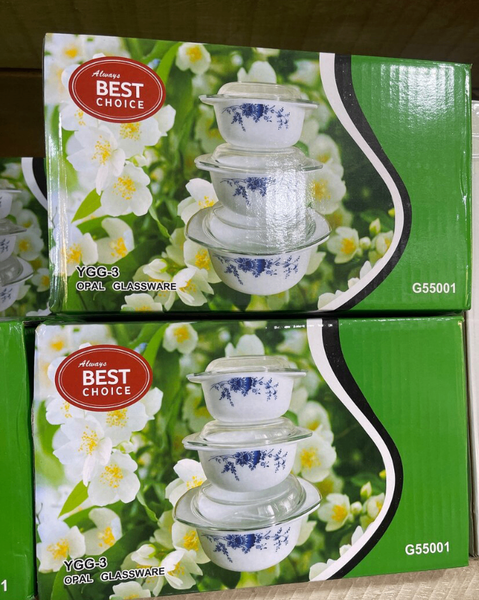 Set de bols en verre opale