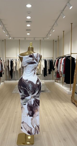 Robe longue imprimée pour femmes