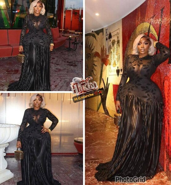 Robe élégante noire en dentelle