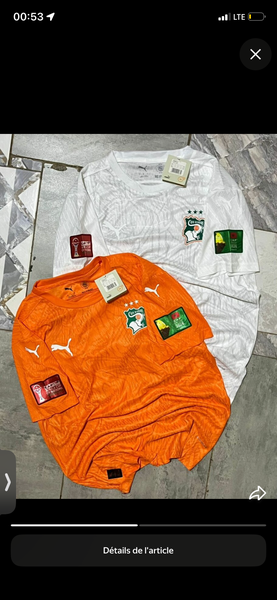 Maillot Équipe Côte d'Ivoire