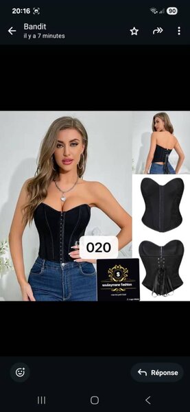 Corset noir chic