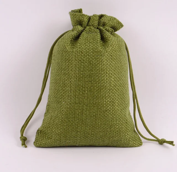 Grand sac en jute vert