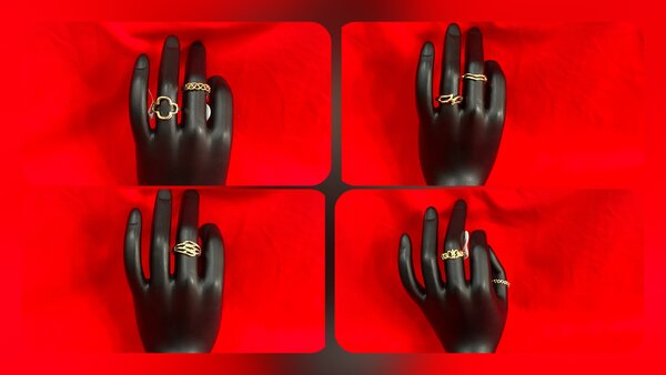 Bague fantaisie dorée