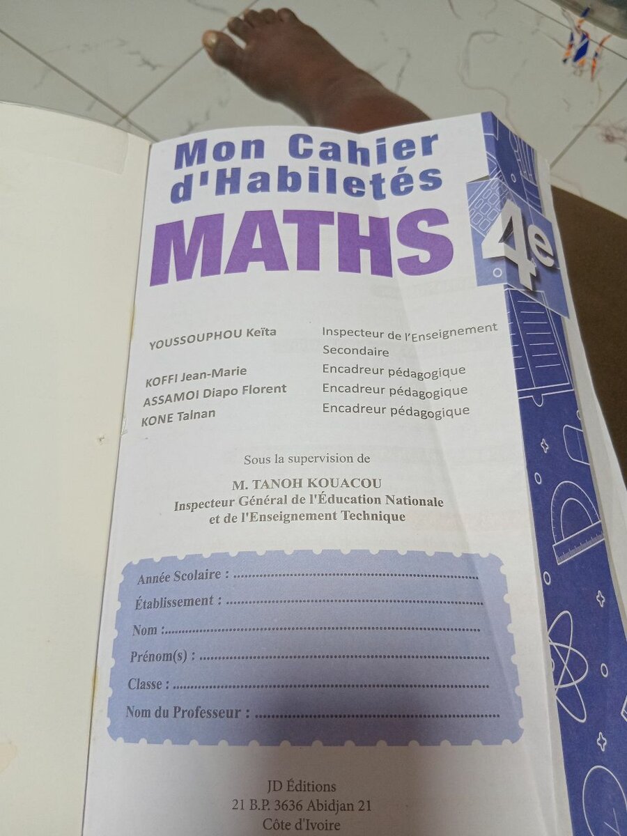 Cahier d'Habiletés Maths 4e
