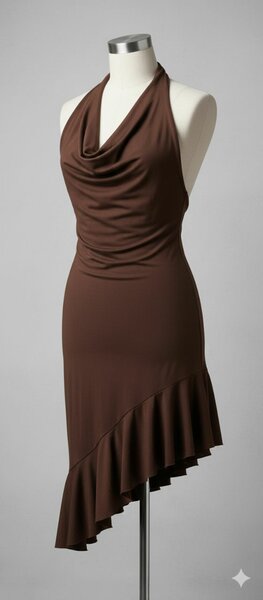 Robe élégante asymétrique femme