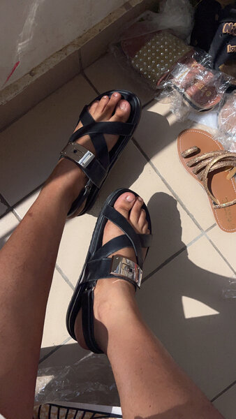 Sandales confortables en cuir