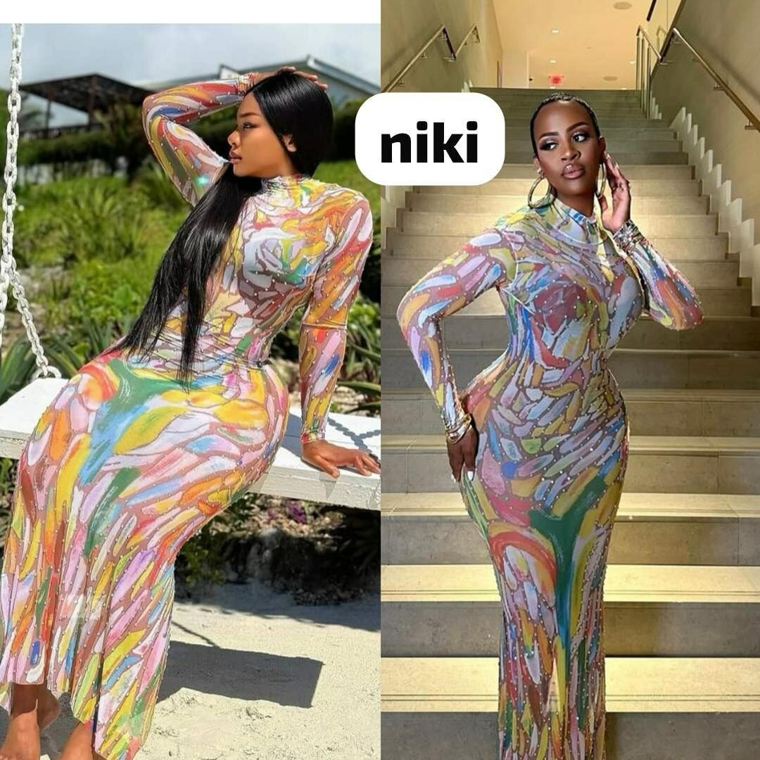 Robe longue imprimée élégante