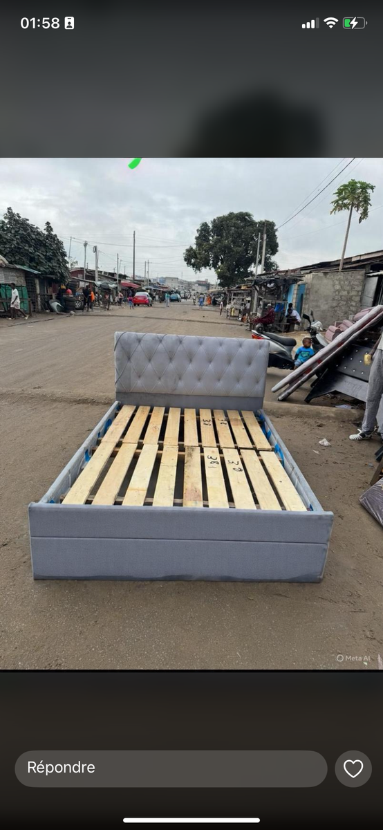 Lit Capitonné 02 placesmoderne