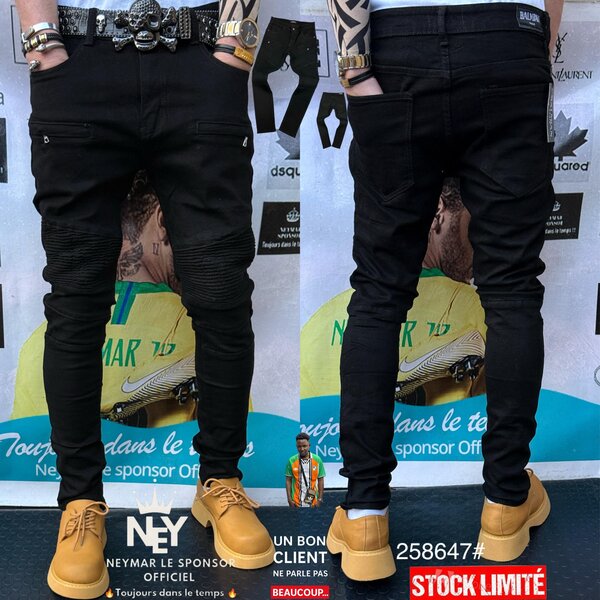 Jean slim noir élégant