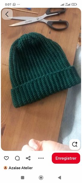 Bonnet en laine fait main