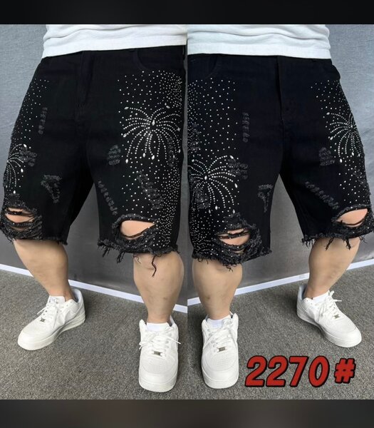 Shorts en jean avec strass