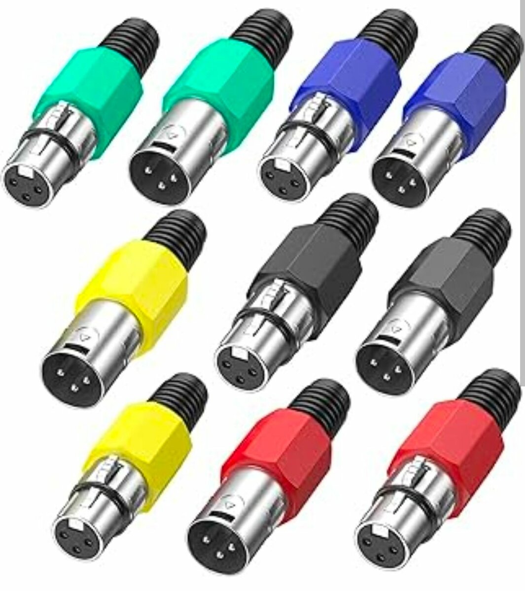 Connecteur XLR 3 Pins Colorés