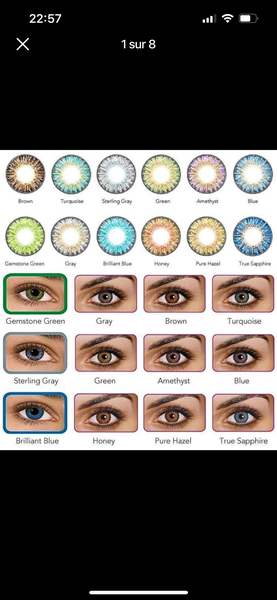 Lentilles colorées diversifiées