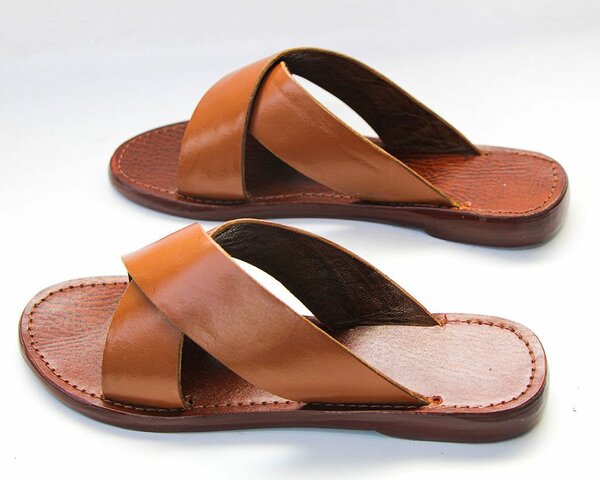 Sandales en cuir confort