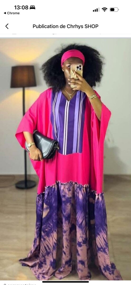 Robe Caftan Colorée Élégante