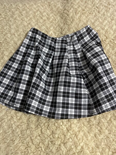 Jupe évasée à carreaux