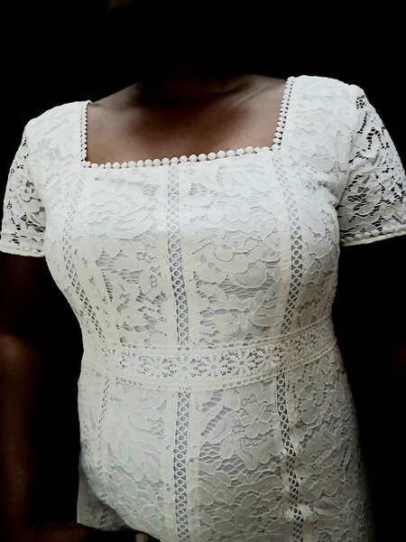 Robe longue en dentelle élégante