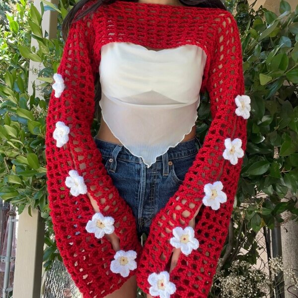 Boléros en crochet bohème