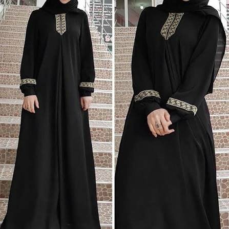 Abaya femme brodée avec hijab