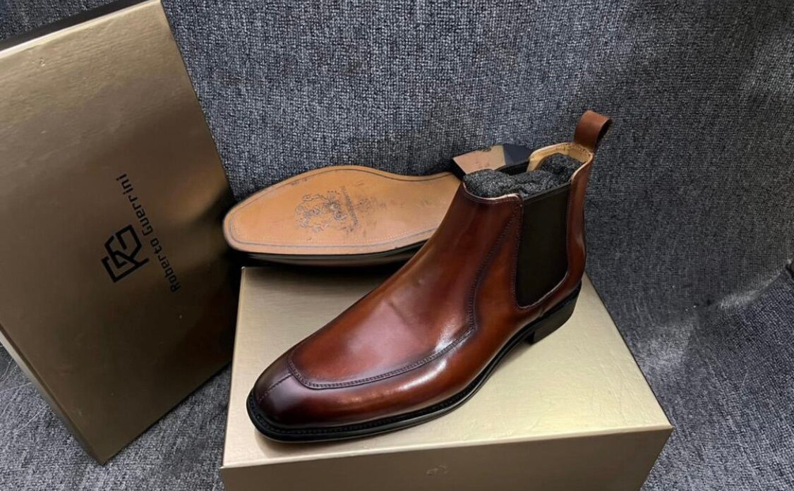 Bottes élégantes en cuir