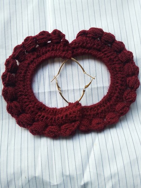 Handmade Crochet Hoop Earrings