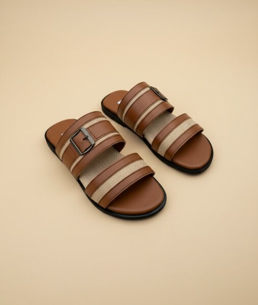 Sandales en cuir marron élégantes