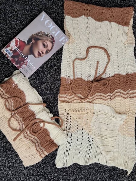 Ensemble crochet à rayures