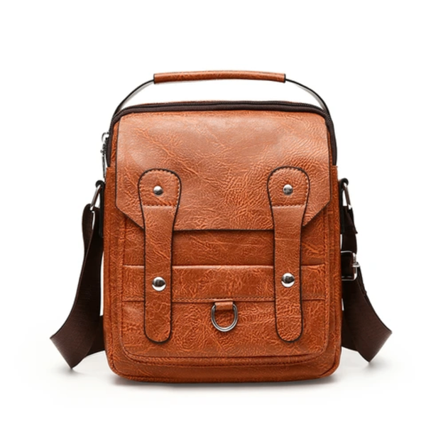 Sac à bandoulière en cuir marron