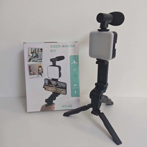 Kit de création vidéo avec trépied et éclairage