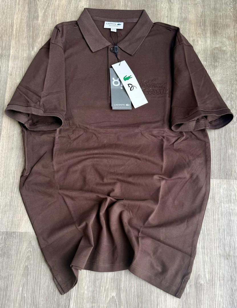 Polo marron élégant homme