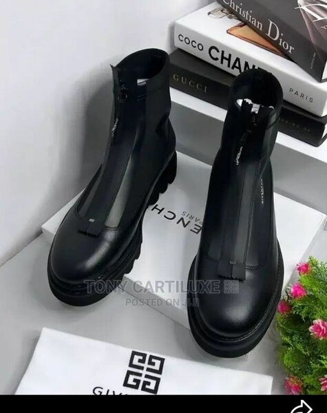 Bottes Chelsea en cuir noir