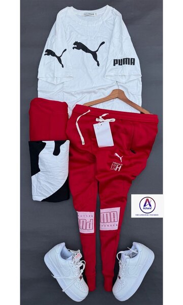 Ensemble survêtement Puma rouge et blanc