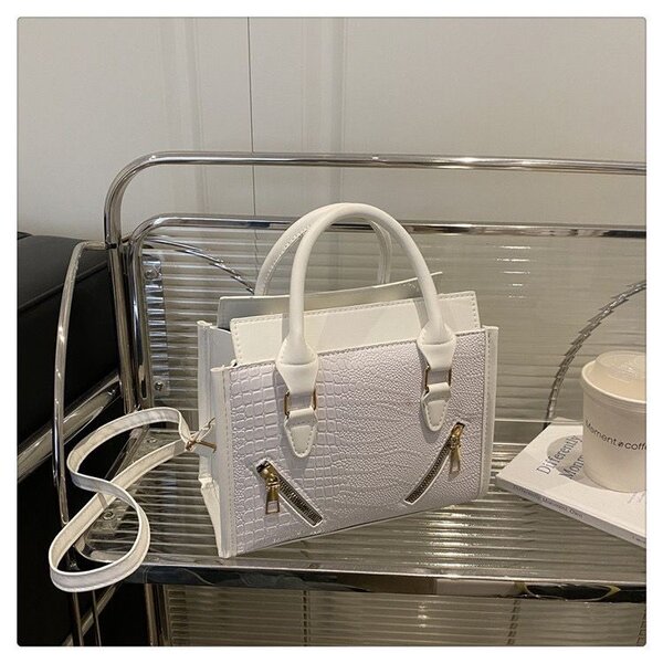 Sac à main blanc en cuir pour femme