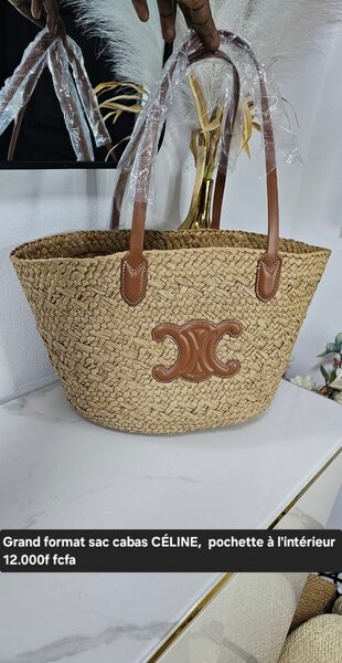 Sac cabas paille Céline