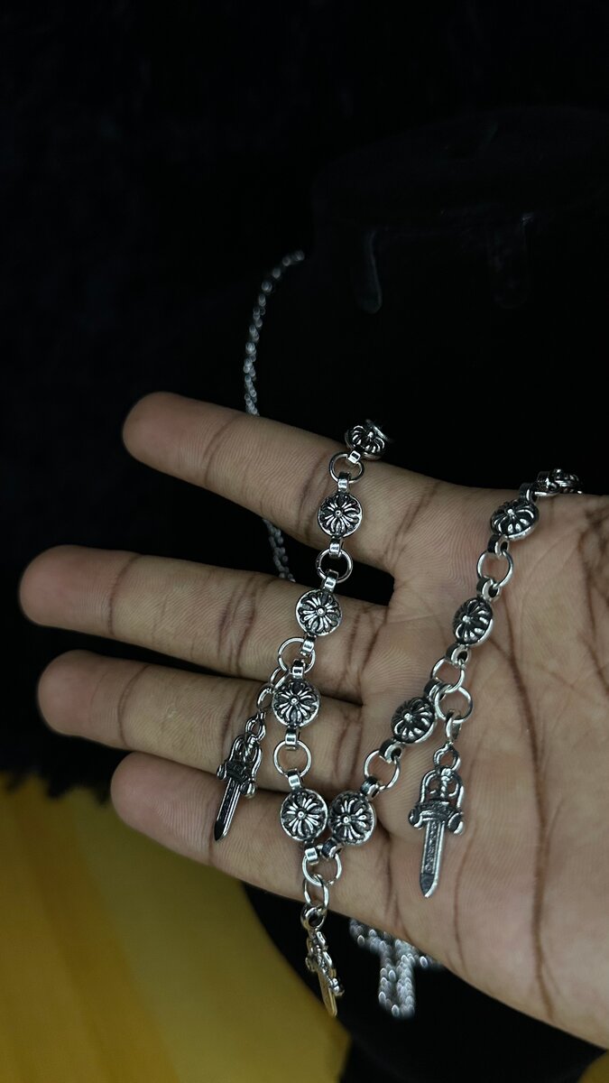 Bracelet en argent style épée