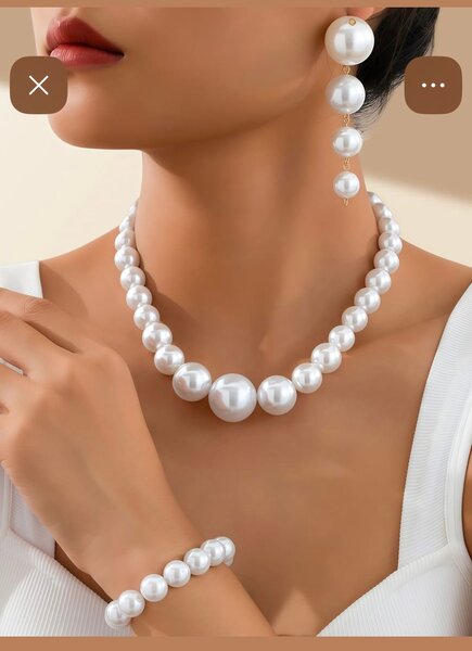 Élégant Ensemble de Bijoux Perles