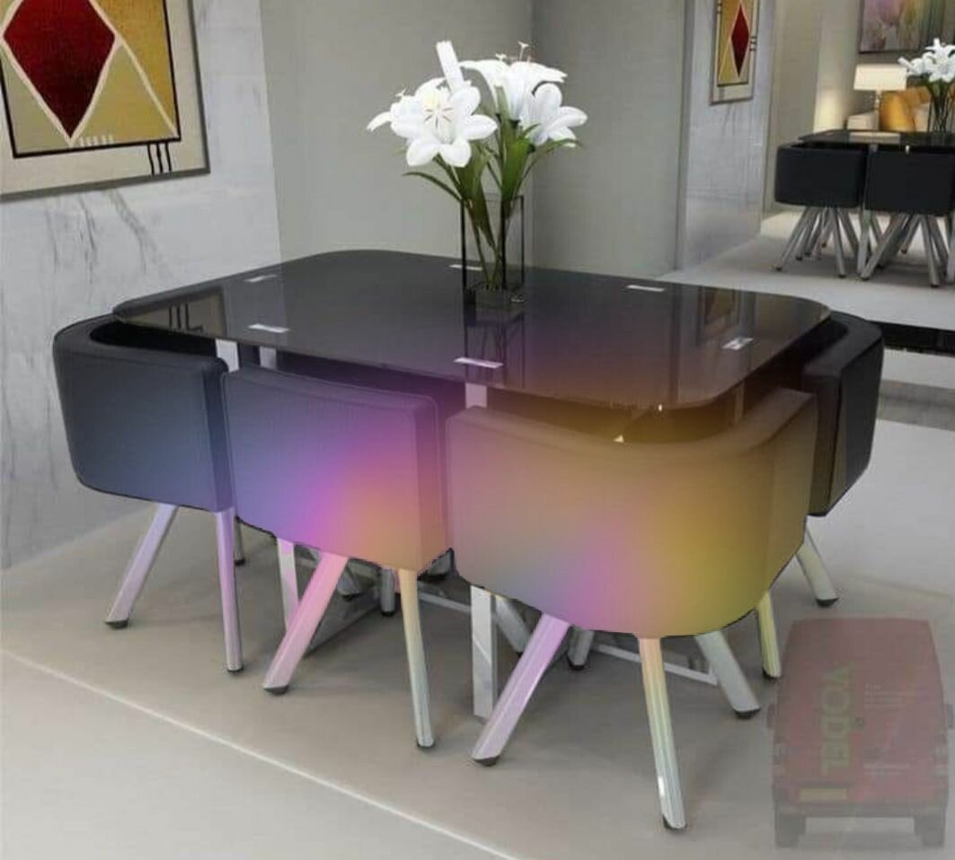 Table à manger moderne 6 places