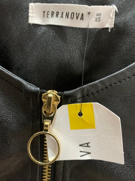 Veste Biker en Cuir Noir XS