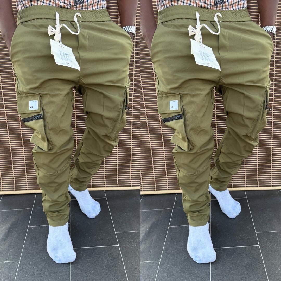 Pantalon cargo kaki homme
