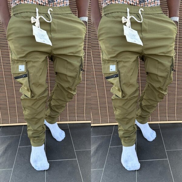 Pantalon cargo kaki homme