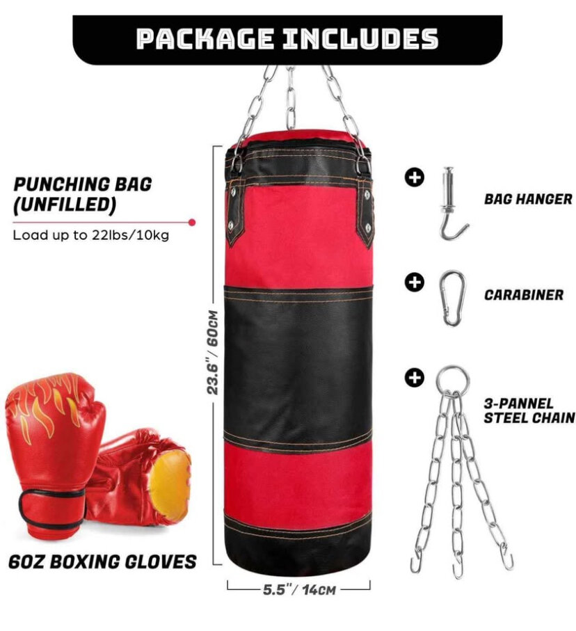 Gants Boxe Enfant Punching Ball avec Chaîne
