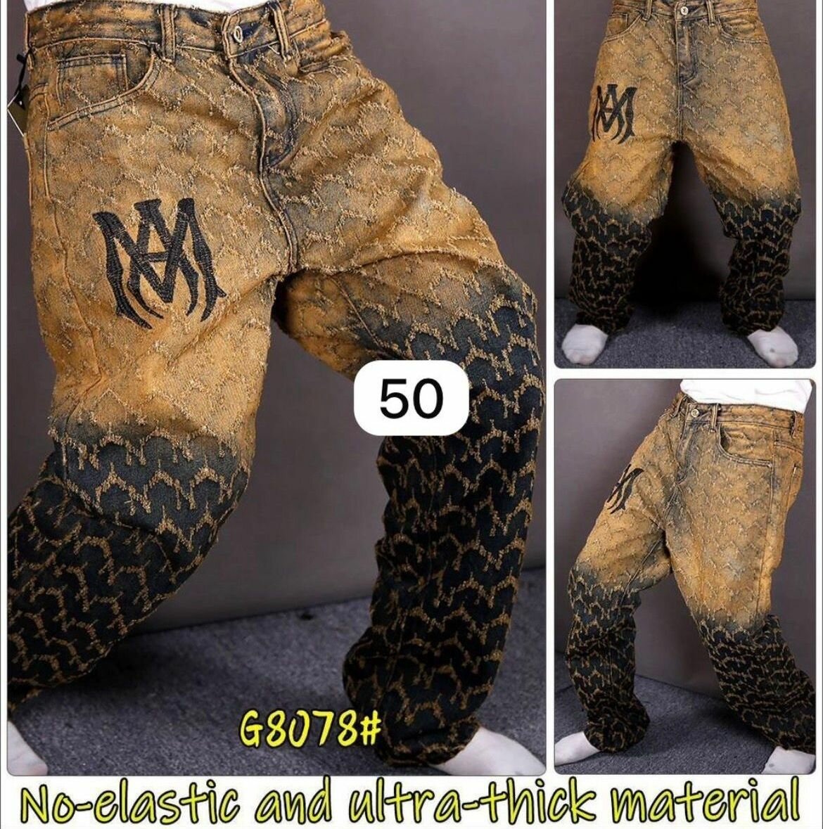 Jeans larges imprimés