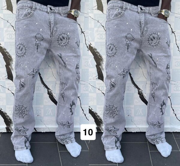 Jean décontracté graffiti