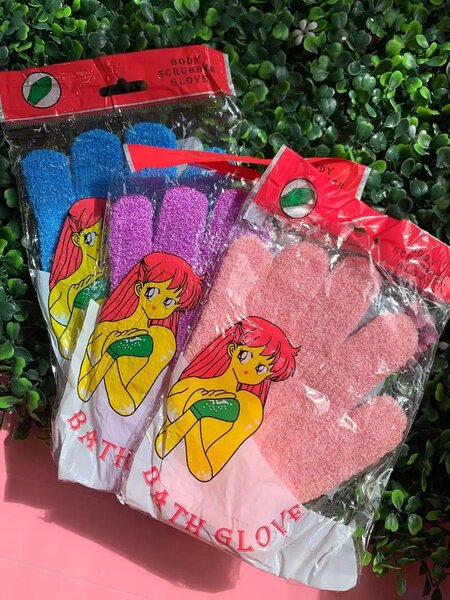 1 Gants de bain exfoliants