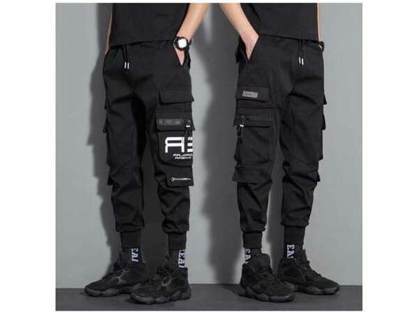 Pantalon cargo noir tactique